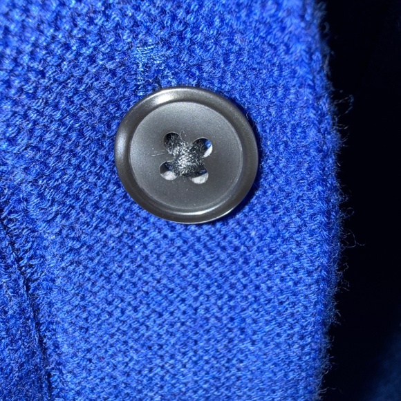 NWT Banana Republic Factory Forever Yarn Blue Cardigan Size Medium Preppy - Picture 5 of 16